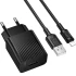 СЗУ Borofone BAS71A Source 10.5W (1USB-A) + кабель USB to Lightning – Black. Фото 2 из 4