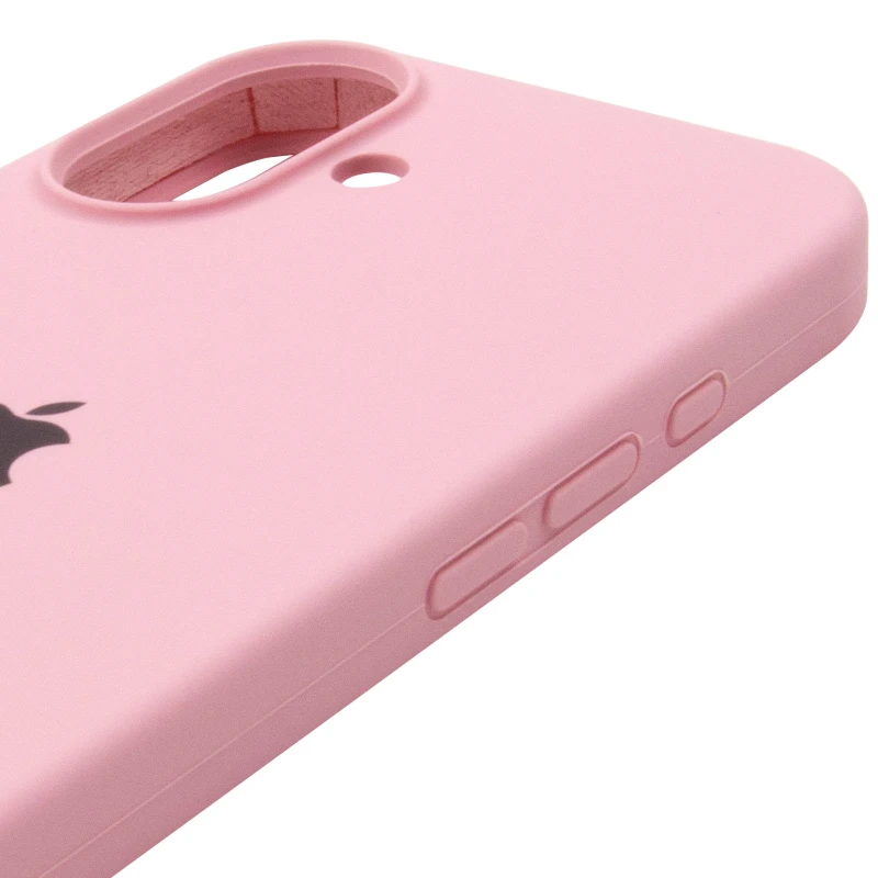 Чехол Silicone Case с закрытым низом для Apple iPhone 16 Plus – Розовый / Light pink. Фото 5 из 14