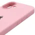 Чехол Silicone Case с закрытым низом для Apple iPhone 17 (6.3") – Розовый / Light pink. Фото 6 из 7