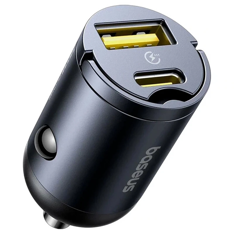 АЗП Baseus Tiny Star Mini 30W (1USB-A/1C) (C00035001121) – Cosmic Black. Фото 1 з 4