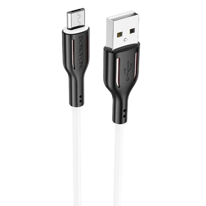 

Дата кабель Borofone BX63 USB to MicroUSB (1m) (Чорно - білий)