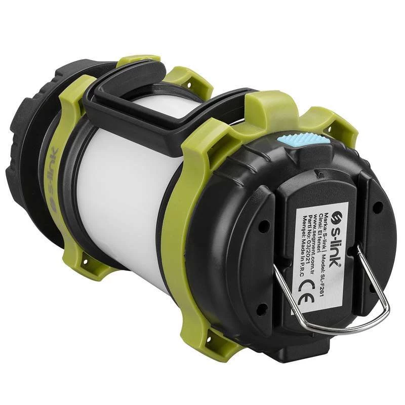 Ліхтар акумуляторний S-link SL-F261 5WLed+40 SMD+20 Red Led 3000mAh USB+Powerbank – Чорний. Фото 2 з 5