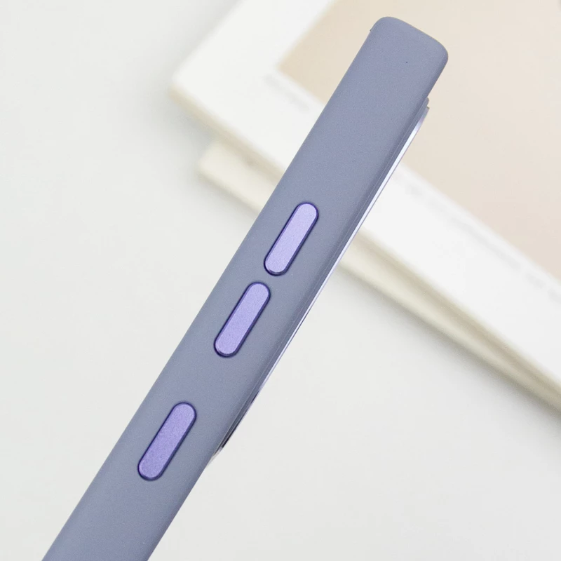TPU чехол Bonbon с металлическими кнопками та MagSafe на Samsung Galaxy S24 Ultra – Серый / Lavender. Фото 9 из 11