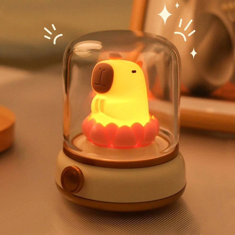 Нічник Capybara and Lotus – Yellow. Фото 2 з 7