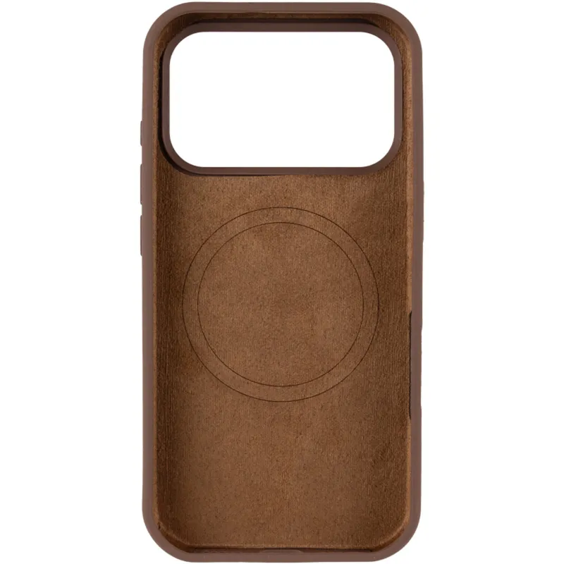 Чохол Silk (AA) NO LOGO with Magnetic Fit для Apple iPhone 17 Pro (6.3") – Коричневий / Brown. Фото 4 з 6