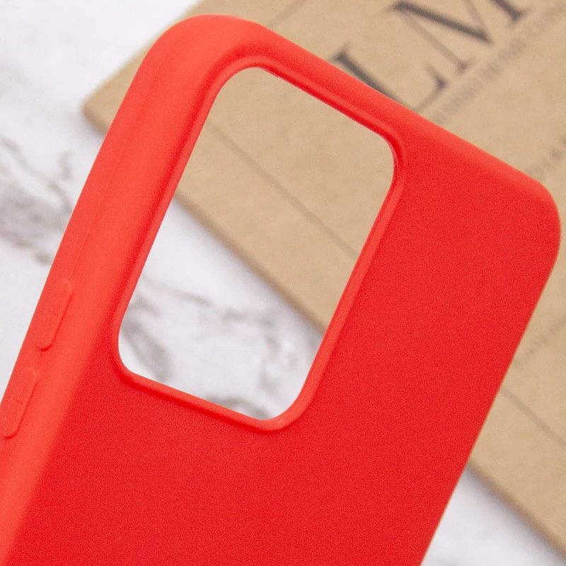 Кольоровий силіконовий чохол на Realme C30 – Червоний. Фото 6 з 6