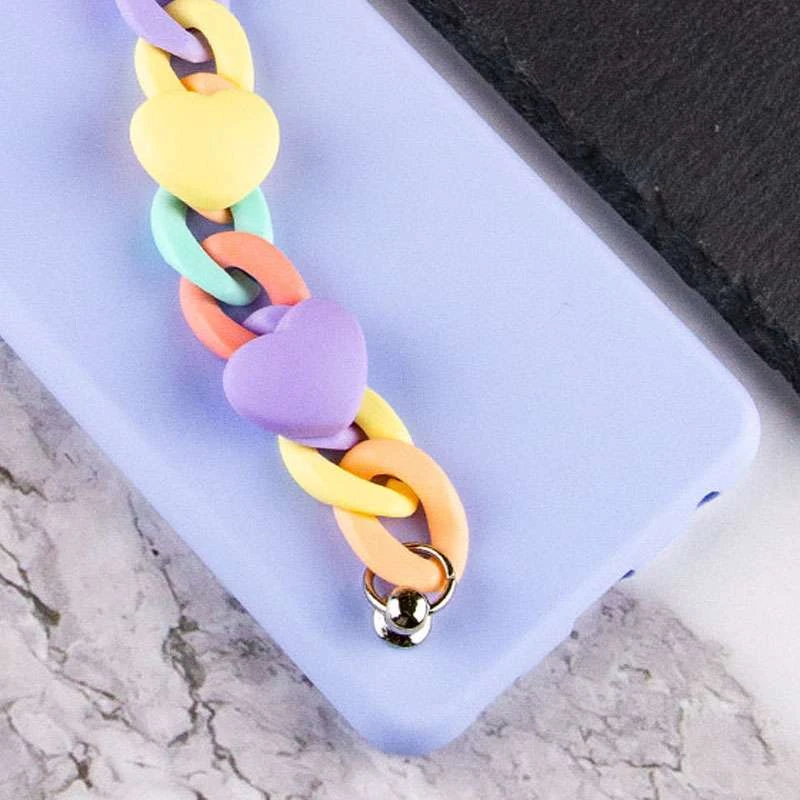 Чохол Heart з ланцюгом на Samsung Galaxy A32 (A325F) 4G – Lilac Blue. Фото 7 з 7