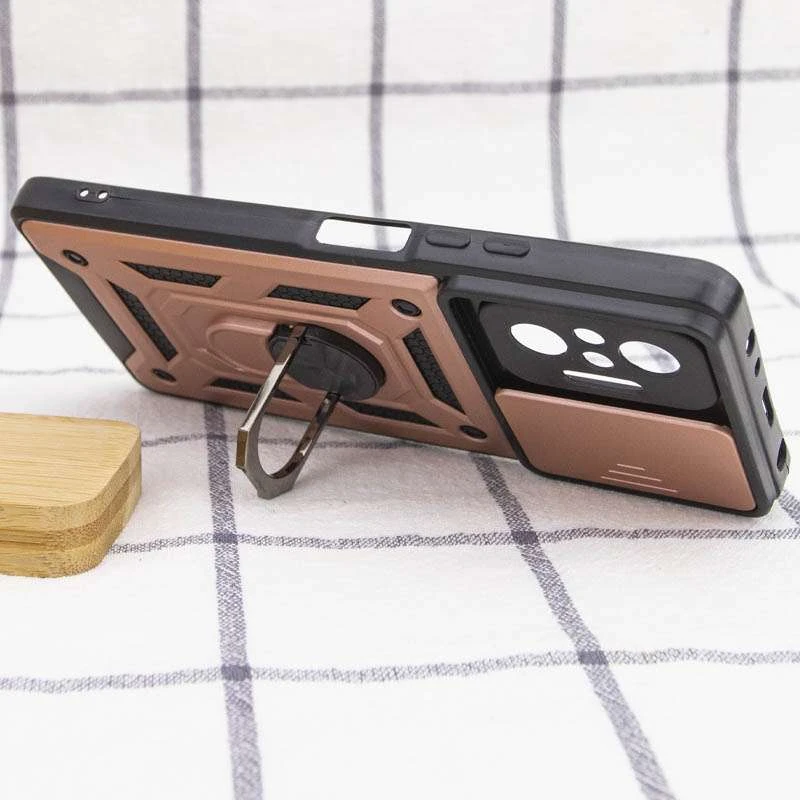 Ударопрочный чехол Serge Ring с защитой камеры для Xiaomi Redmi Note 10 Pro – Rose Gold. Фото 5 из 5