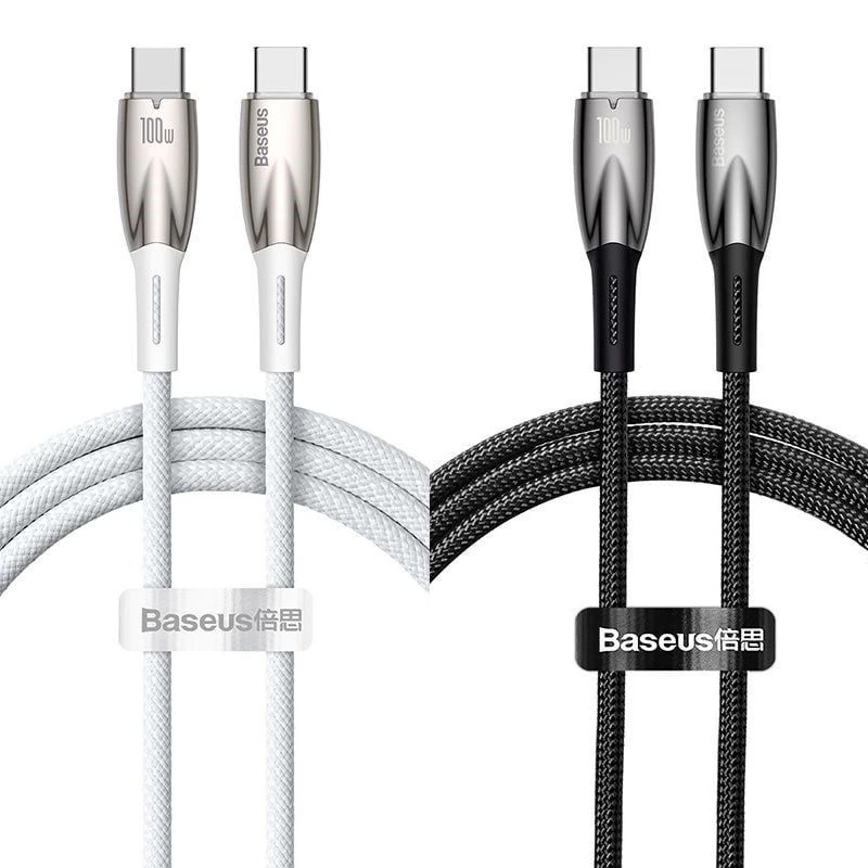 Дата кабель Baseus Glimmer Series Fast Charging Type-C to Type-C 100W 1m (CADH00070) фото 2 из 2