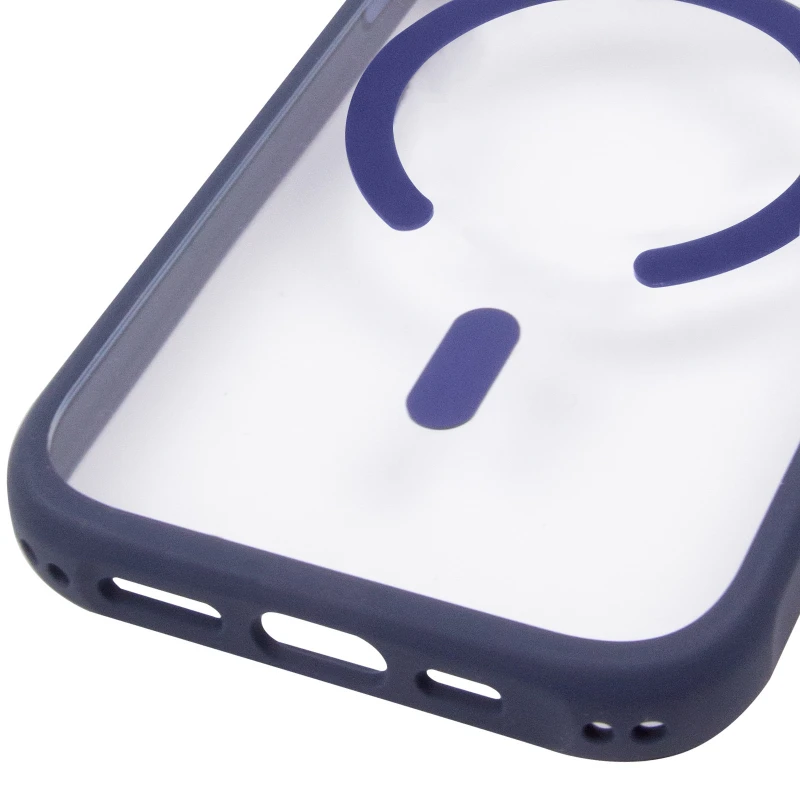 Чехол TPU+PC GETMAN Moon Clear with MagSafe для Apple iPhone 18 – Blue. Фото 5 из 5
