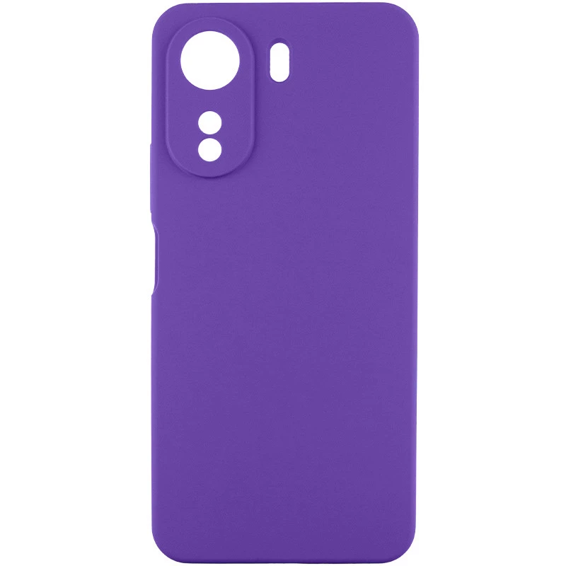 Цветной силиконовый чехол GETMAN для Xiaomi Poco C65 – Фиолетовый / Ultra Violet. Фото 1 из 3