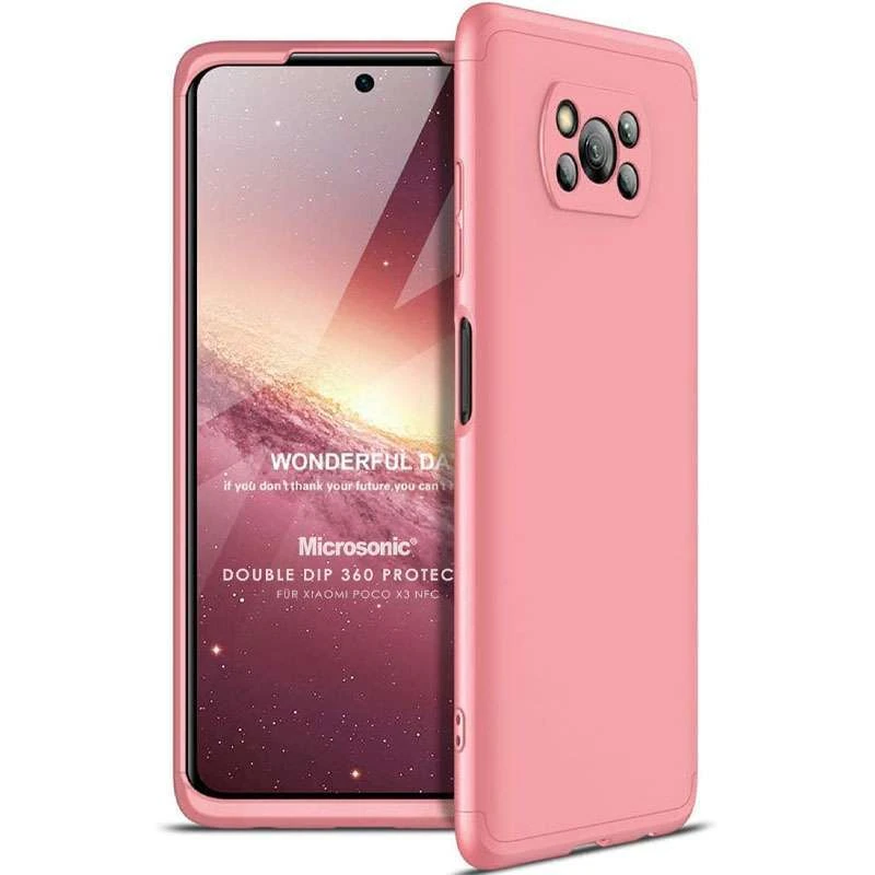 

Чехол с защитой 360 градусов GKK для Xiaomi Poco X3 NFC / Poco X3 Pro (Розовый / Rose Gold), Рожевий / rose gold