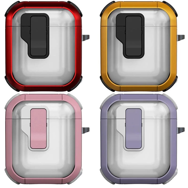 Футляр протиударний Locking Button для навушників Airpods 1/2 фото 1 з 1