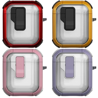 Футляр противоударный Locking Button для наушников Airpods 1/2 фото 1 Футляр противоударный Locking Button для наушников Airpods 1/2 фото 1 из 1