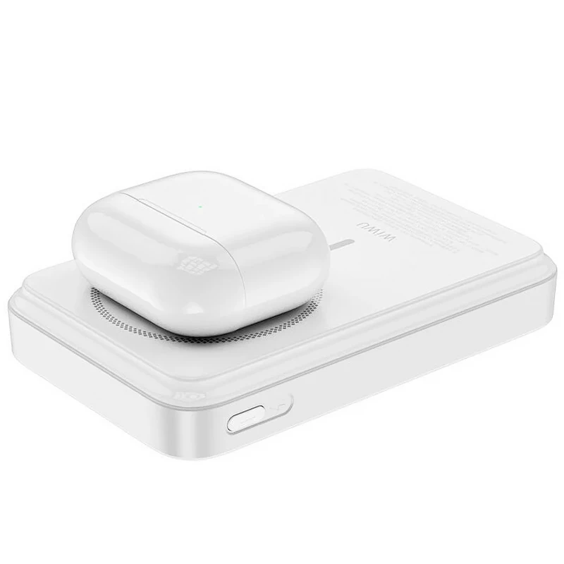 Портативний ЗП Power Bank WIWU Wi-P061 22.5W+PD20W з БЗП+iWatch with cable 10000 mAh – White. Фото 6 з 8