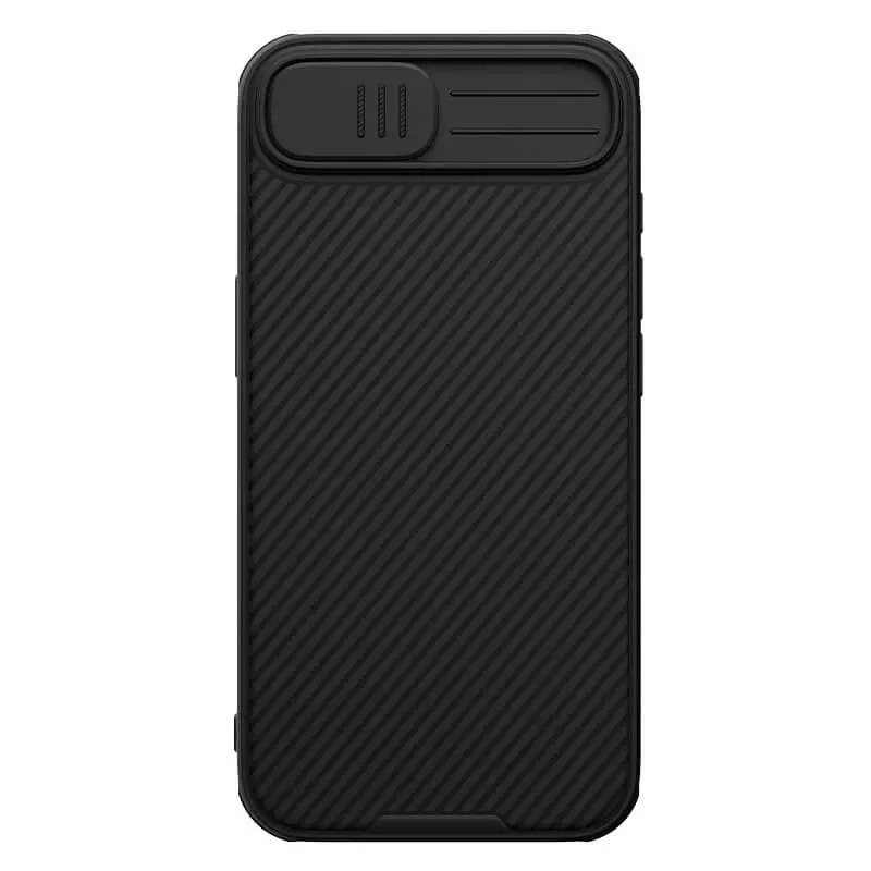 Карбоновая накладка Nillkin Pro со шторкой для камеры для Apple iPhone 17e (6.1") – Black. Фото 1 из 7