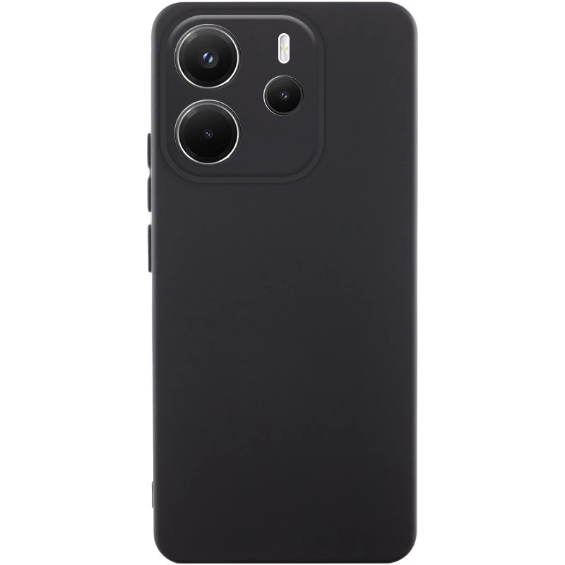 Чохол Silicone Case Lakshmi Plus з закритою камерою на Xiaomi Redmi Note 14 4G (Int. version) – Чорний / Black. Фото 1 з 3