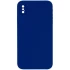 Чехол Silicone Case Square L с защитой камеры для Apple iPhone XS (5.8") – Синий / Deep navy. Фото 1 из 3