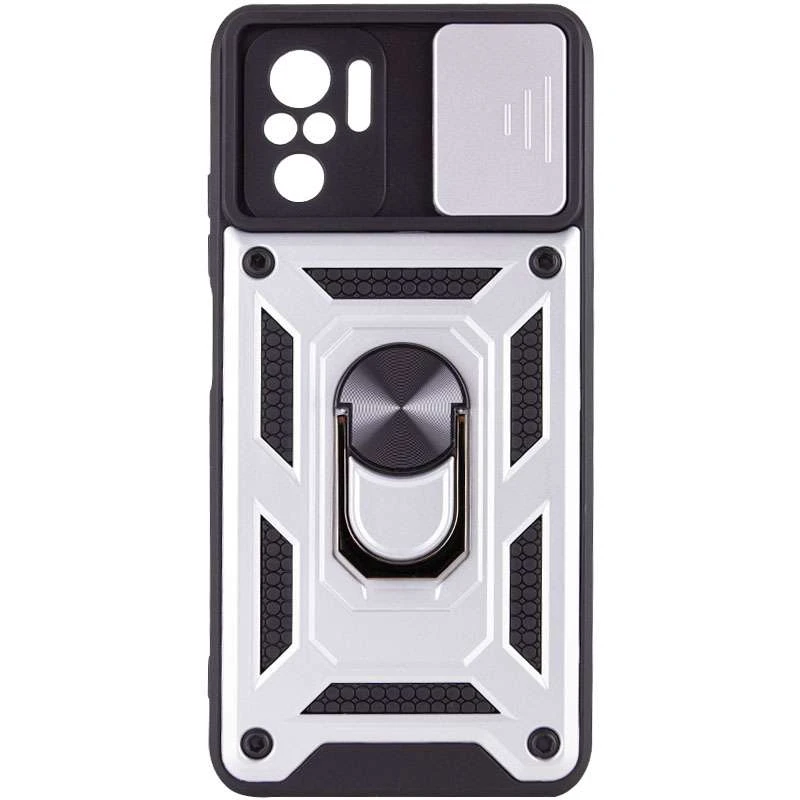 Протиударний чохол Serge Ring з захистом камери на Xiaomi Redmi Note 10 / Note 10s – Срібний. Фото 2 з 5