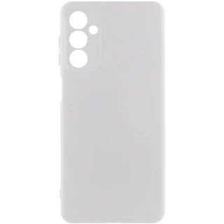 Кольоровий силіконовий чохол GETMAN із закритою камерою для Samsung Galaxy A18 — Білий / White
