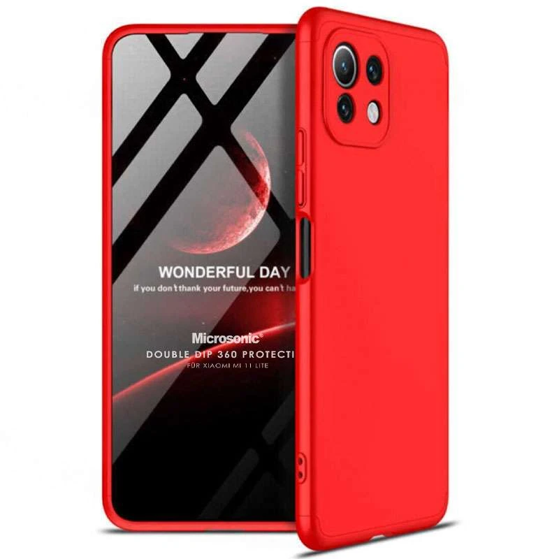 

Чохол з захистом 360 градусів GKK на Xiaomi Mi 11 Lite (Червоний)