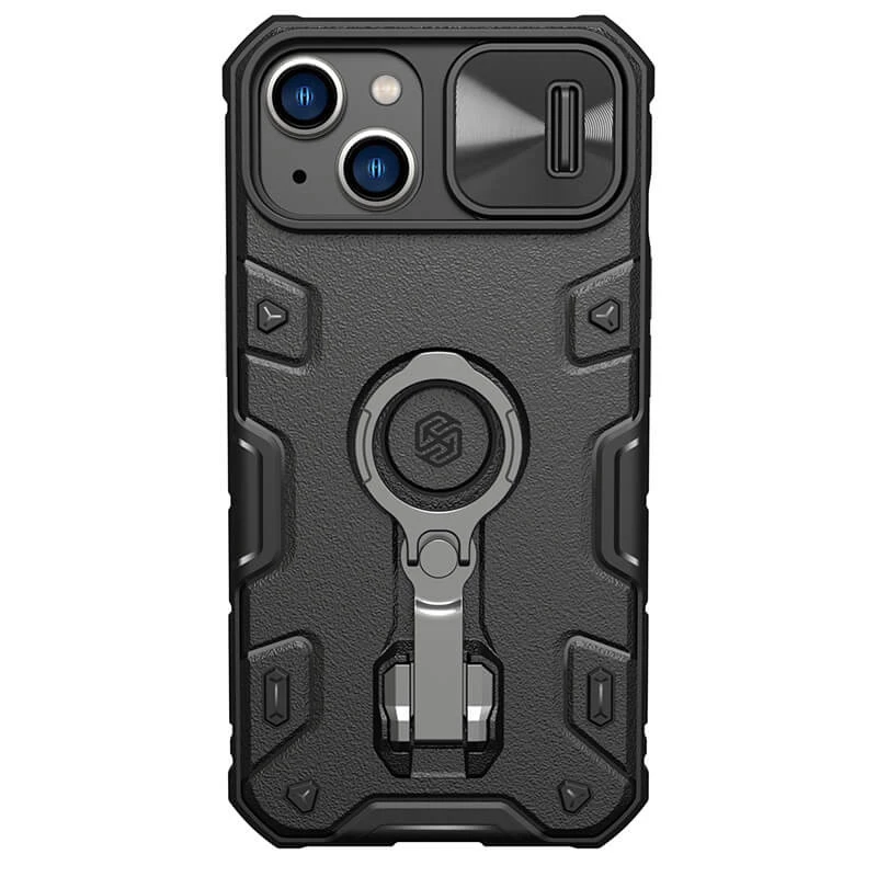 TPU+PC чохол Nillkin CamShield Armor Pro (шторка для камери) на Apple iPhone 14 (6.1") – Чорний. Фото 2 з 7