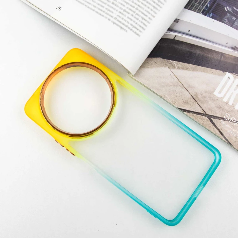 Силіконовий чохол фреш на Xiaomi Redmi A3 – Бірюзовий / Помаранчевий. Фото 3 з 9