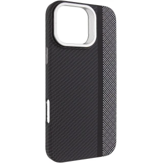 TPU чехол Pixel Craft with MagSafe для Apple iPhone 16 — Carbon Line