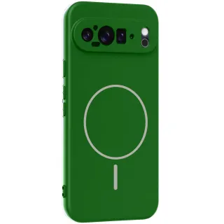 Чохол Silicone Cover Lakshmi Full Camera (AA) with Magnetic Fit для Google Pixel 10 Pro XL — Зелений / Dark green