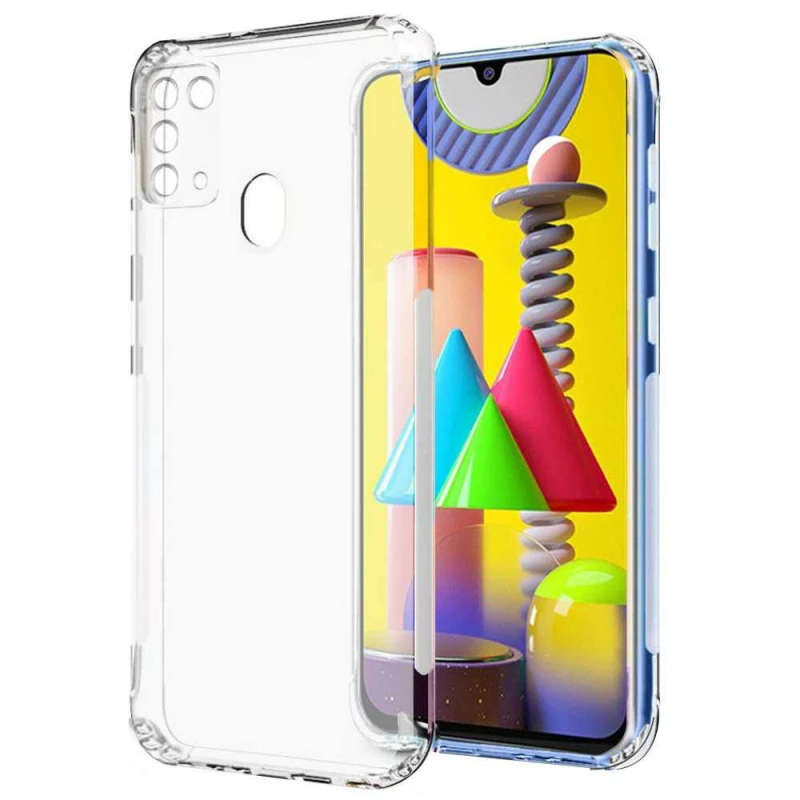 

Силіконовий чохол з критими бортами на Samsung Galaxy M31 (Безбарвний (прозорий))