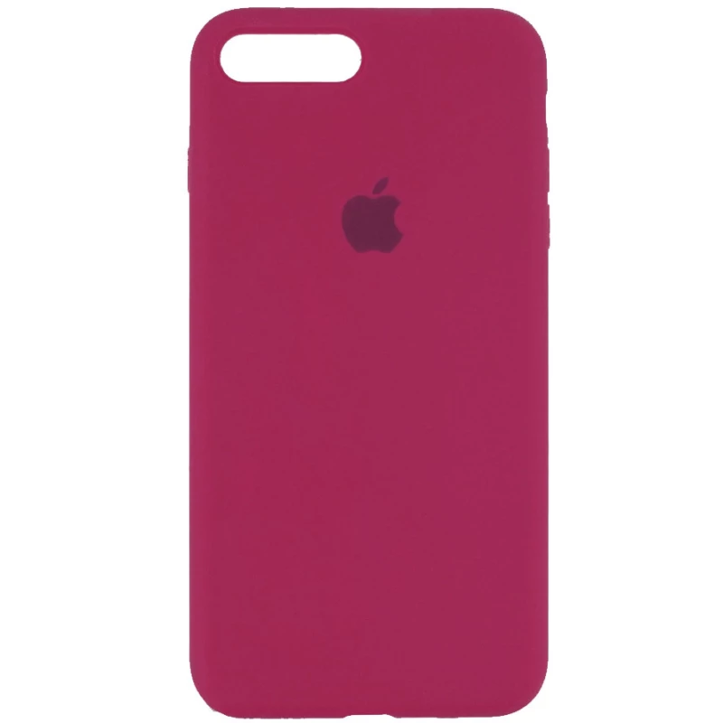 

Чехол Silicone Case с закрытым низом для Apple iPhone 7 plus / 8 plus (Красный / Rose Red), Червоний / rose red