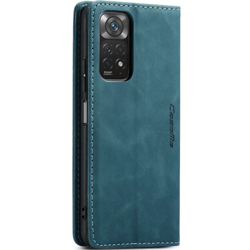 Кожаный чехол-книжка CaseMe Velvet Nubuck для Xiaomi Redmi Note 11 (Global) / Note 11S – Green. Фото 5 из 6
