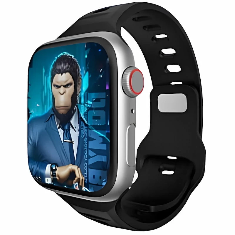 Ремінець BlueO Fluoro Rubber Sport для Apple Watch 42(ser.1-3)/44/45/46/49mm – Black. Фото 1 з 6