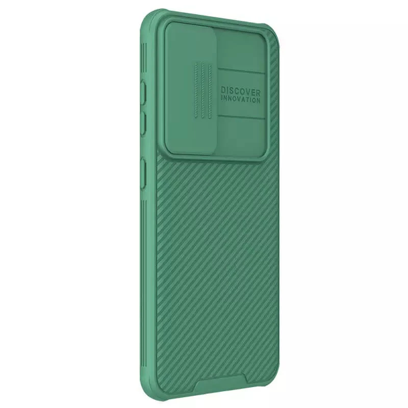 Карбована накладка Nillkin Pro зі шторкою для камери на Samsung Galaxy S24+ – Deep Green. Фото 2 з 6