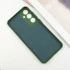 Кольоровий силіконовий чохол GETMAN із закритою камерою для Samsung Galaxy S23 FE – Зелений / Dark green. Фото 6 з 13
