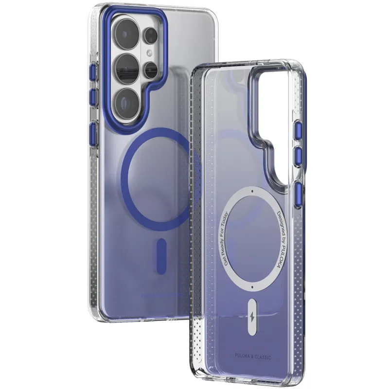 Чехол TPU+PC Puloka Resplendent with Magnetic Fit для Samsung Galaxy S25 Ultra – Blue. Фото 4 из 5