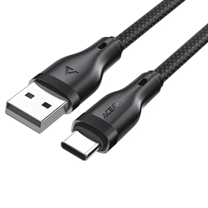 Дата кабель Acefast C8-04 USB to Type-C 3A (1.2m) – Black. Фото 4 из 5