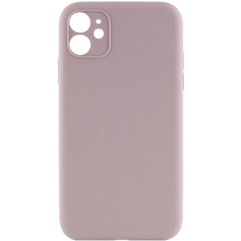 Чохол з захистом камери Silicone Case для Apple iPhone 12 (6.1") – Сірий / Lavender. Фото 1 з 3