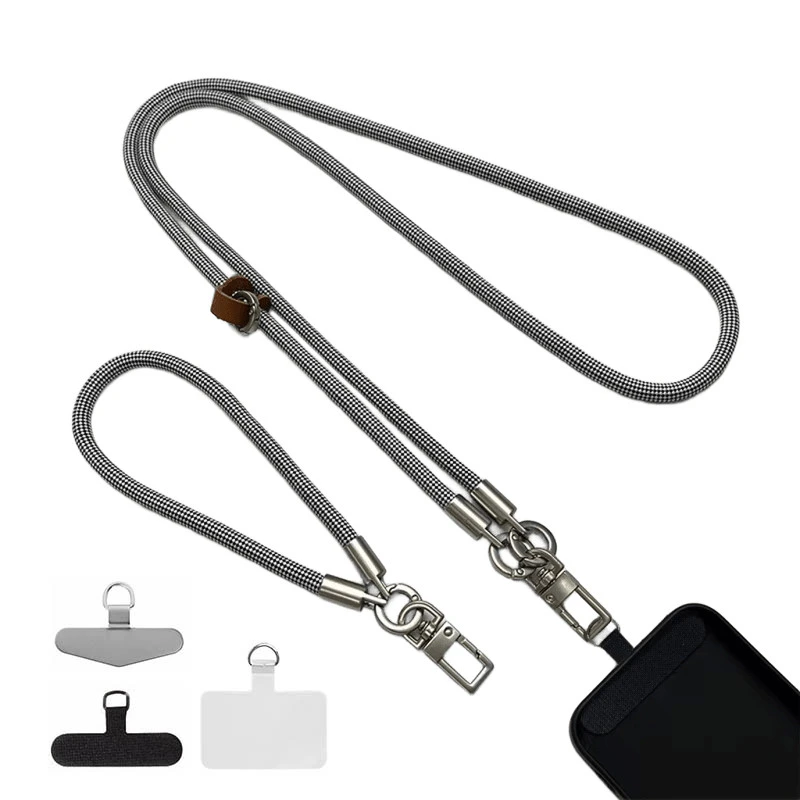 Набор шнурков 120см + 35см – Black / White Grid. Фото 1 из 1