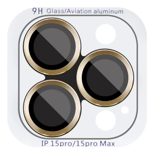 Металеве захисне скло на камеру на Apple iPhone 15 Pro Max (6.7") — Золотий / Gold