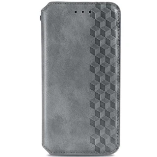 Чехол книжка GETMAN Cubic для Xiaomi Redmi 10 — Серый