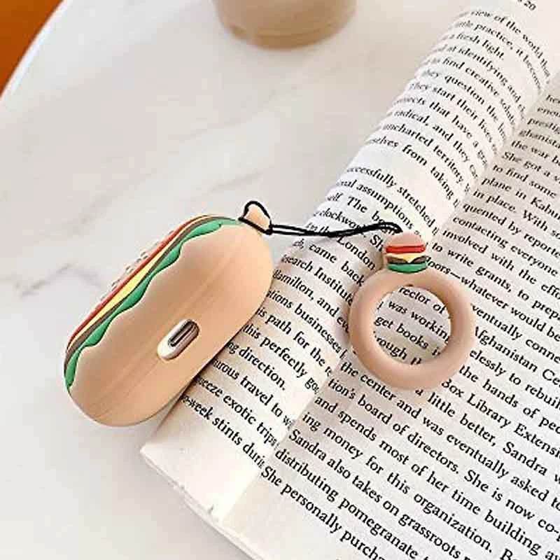 Силіконовий футляр Food для навушників AirPods Pro + кільце – Бургер. Фото 3 з 3