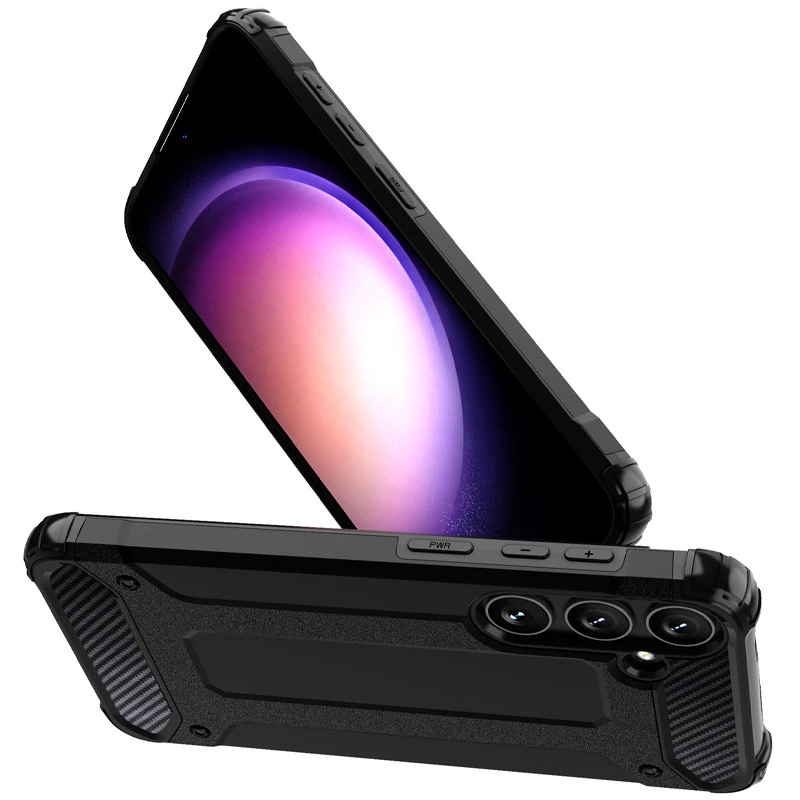 Протиударний чохол з посиленими кутами Immortal на Samsung Galaxy S24 FE – Чорний. Фото 5 з 8