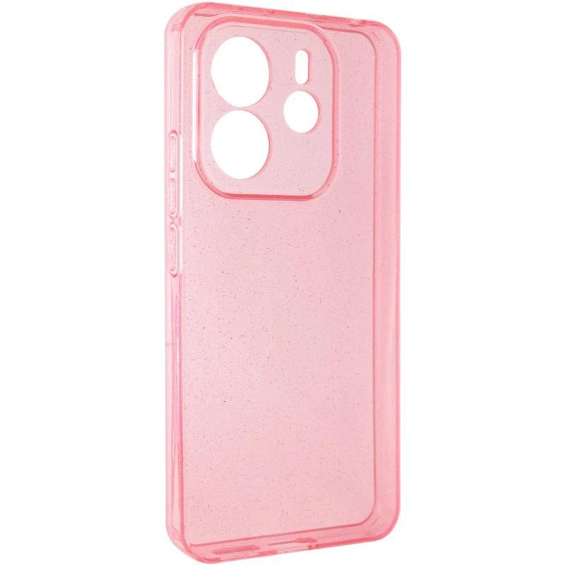 Блискучий силіконовий чохол на Xiaomi Redmi Note 14 4G (Europe version) – Pink. Фото 2 з 6