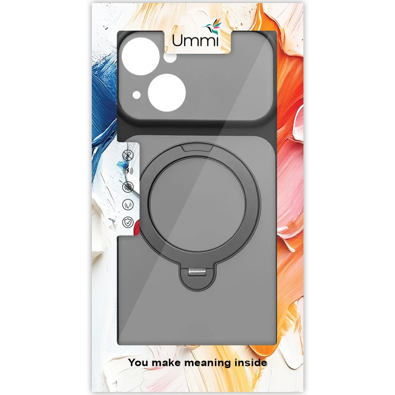 Чехол Ummi Full Camera with MagSafe HQ Ring для Apple iPhone 13 (6.1") – Black. Фото 2 из 2