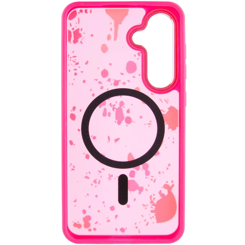 Чехол абстракция рисования с MagSafe для Samsung Galaxy S25 – Barbie Pink. Фото 4 из 6