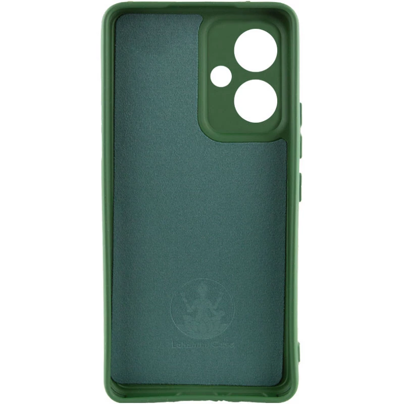 Чохол Silicone Case Lakshmi Plus з закритою камерою на Xiaomi Poco M6 4G – Зелений / Dark green. Фото 2 з 4