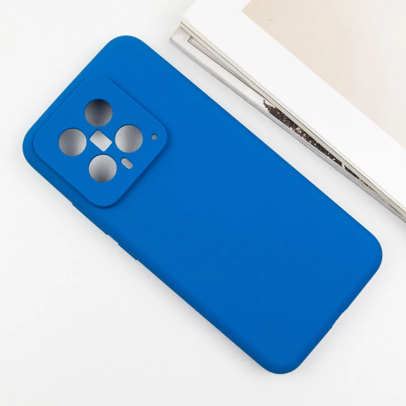 Чохол Silicone Case Lakshmi Plus з закритою камерою на Xiaomi 14 – Синій / Navy Blue. Фото 4 з 7