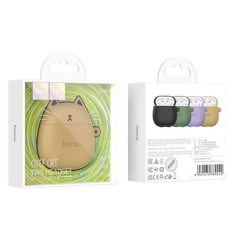 Bluetooth навушники Hoco EW45 TWS – Caramel Cat. Фото 4 з 6