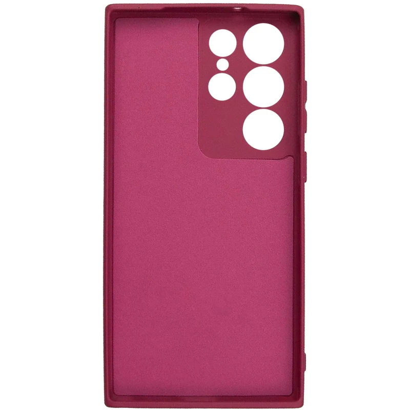 Цветной силиконовый чехол GETMAN с закрытой камерой на Samsung Galaxy S26 Ultra – Бордовый / Marsala. Фото 2 из 2